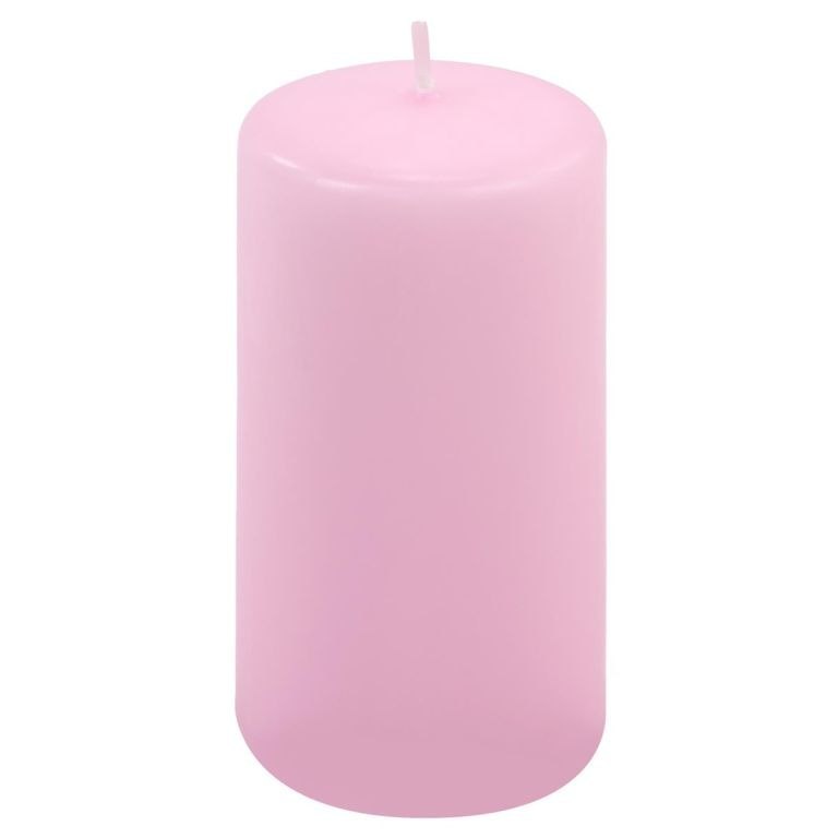 Zestaw świec filarowych, 11,5 cm, Ø 6 cm, różowe, 6 szt.